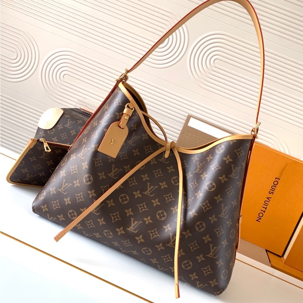 Louis Vuitton CarryAll MM Tote Bag with Detachable Zipper Pouch